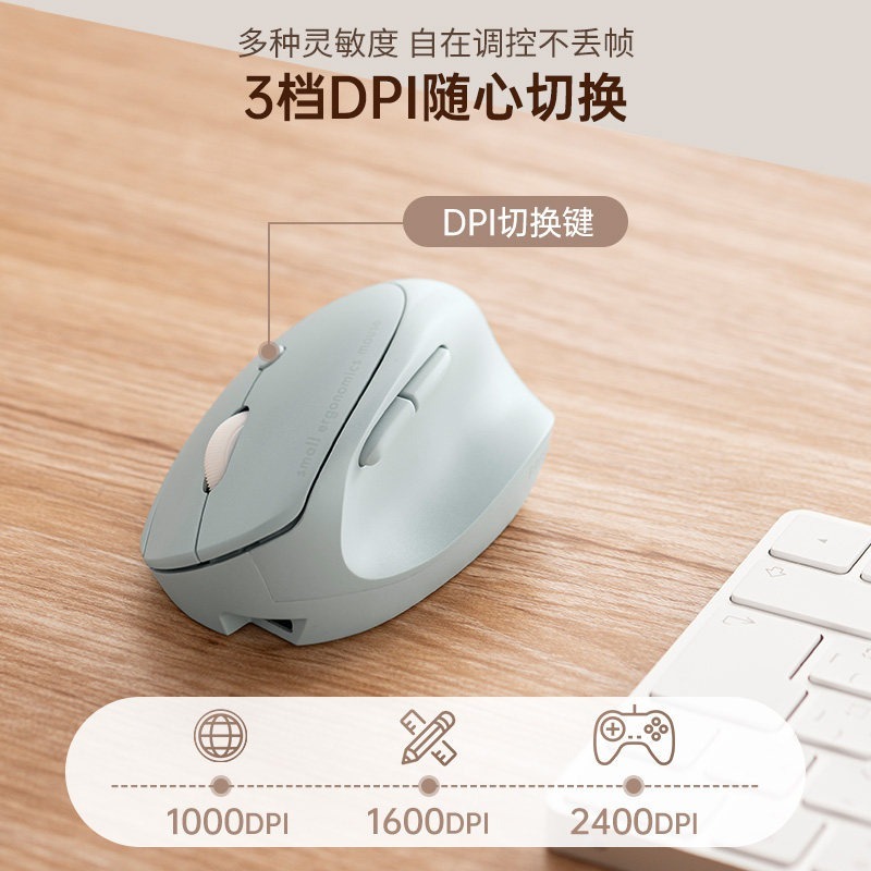 Gaming Keyboard 1 Hand - SANWA 2.4G เมาส์บลูทูธไร้สายแบบกำหนดเองได้ โหมดคู่ น้ำหนักเบา ออกแบบตามหลักสรีรศาสตร์