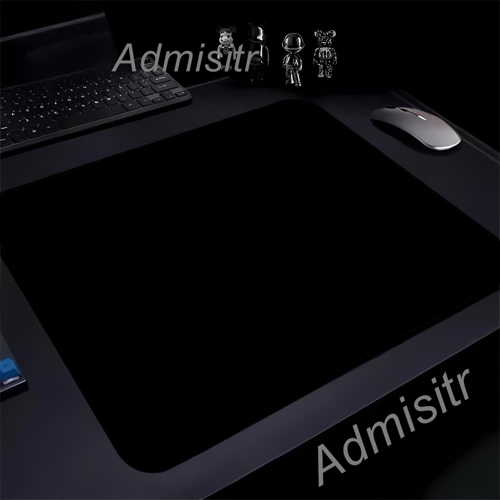 Gaming Keyboard Ergonomics - แผ่นรองเมาส์สีดำขนาดใหญ่ 45x40 ซม. แผ่นรองคีย์บอร์ดคอมพิวเตอร์สำนักงานแบบเรียบง่าย แผ่นรองเมาส์ยางธรรมชาติแท้ ขนาด