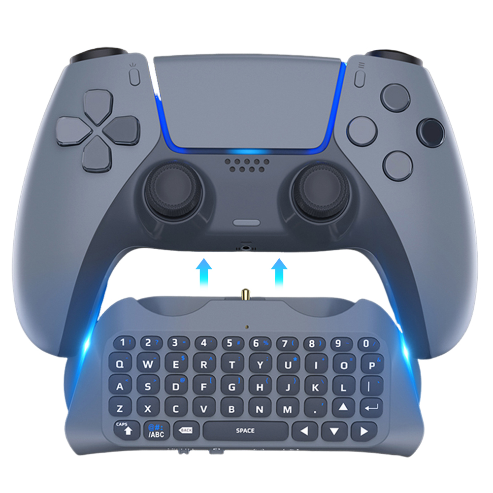 Gaming Keyboard Types - คีย์บอร์ดไร้สายสำหรับ PlayStation 5 คีย์บอร์ดเกมแพดบลูทูธพร้อมปุ่มแชทและลำโพงในตัวสำหรับ PS5