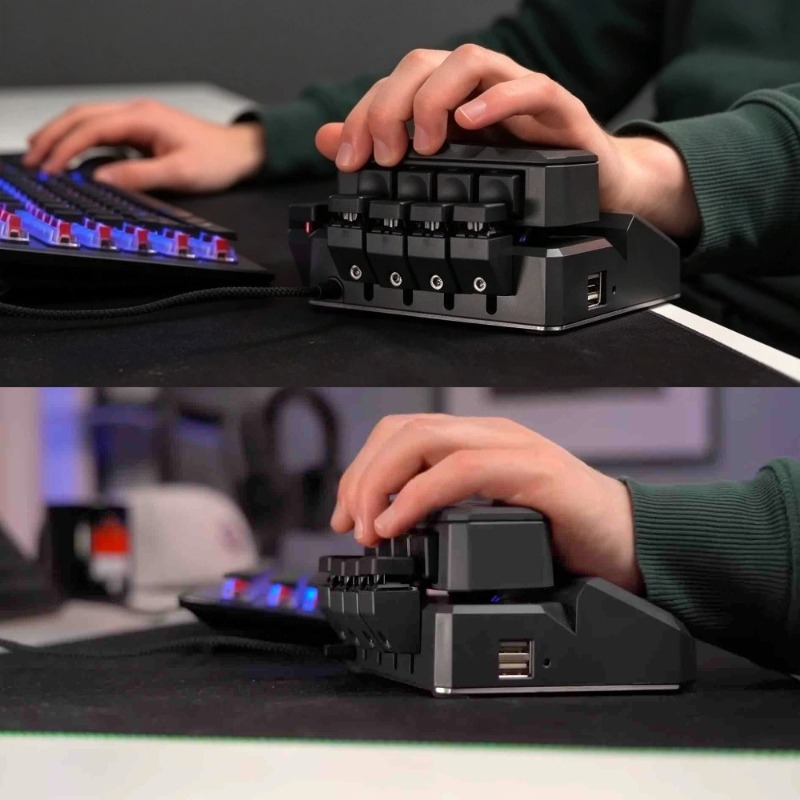 Gaming Keyboard 1 Hand - คีย์บอร์ดเกมแบบจอยสติ๊กด้วยมือเดียว Move Master RSG1 สำหรับมือซ้าย คีย์บอร์ดเกมแบบกลไกพร้อมสวิตช์