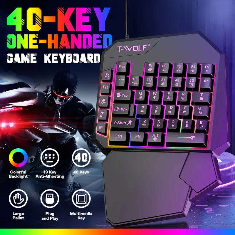 Gaming Keyboard 1 Hand - 5 ใน 1 ชุด 35 คีย์