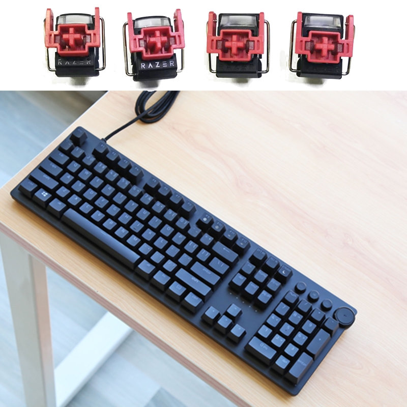 Gaming Keyboard Ergo - 4 ชิ้น V2 เงียบ Liner สีแดง