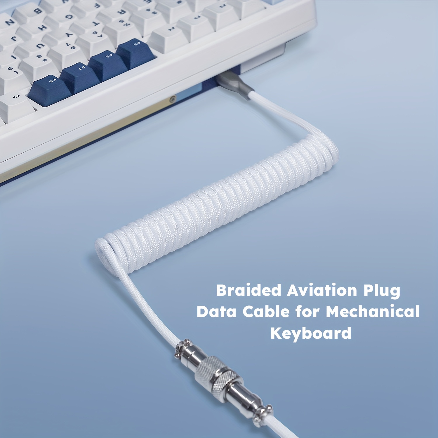 Gaming Keyboard Types - คีย์บอร์ดแบบกลไก สายเคเบิลแบบขด สายเคเบิลแบบขดพอร์ตยูเอสบี ชนิด ซี สายเคเบิลแบบขดสำหรับคอมพิวเตอร์ตั้งโต๊ะ