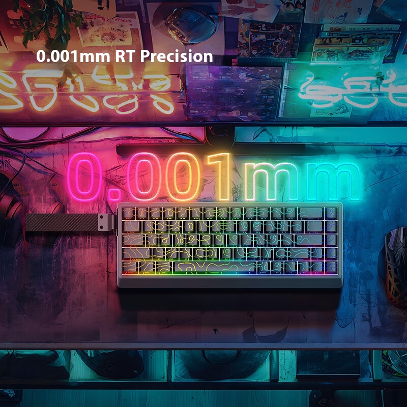 Gaming Keyboard Hall Effect Switches - คีย์บอร์ดเกมมิ่งแบบมีสาย IROK ND68 ND68Pro ใช้สวิตช์แม่เหล็กแบบ Hall
