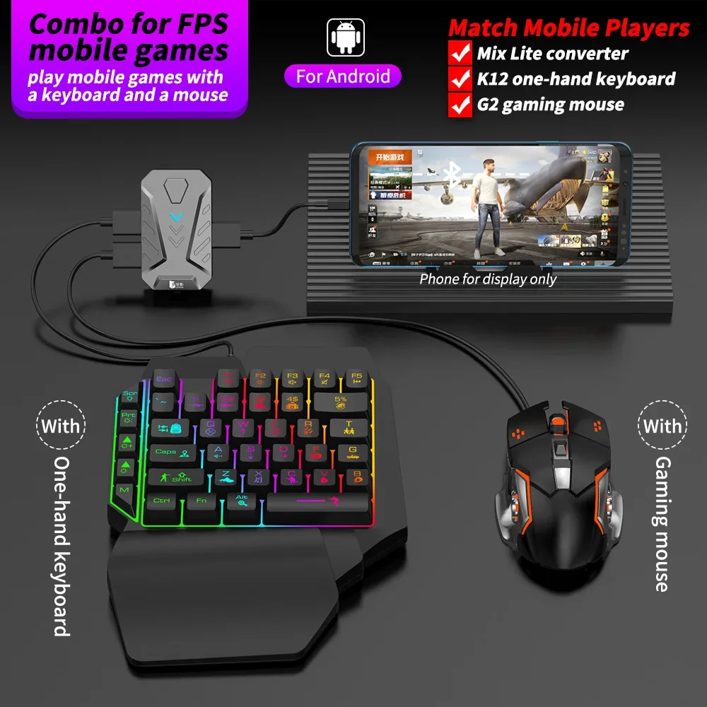 มีสินค้าในสต็อก คอนโทรลเลอร์ M - Gaming Keyboard And Mouse Mobile บทวิจารณ์และราคา