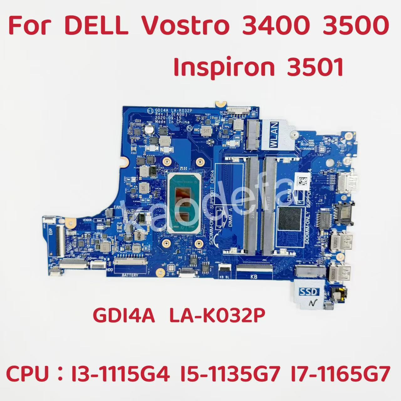 GDI4A LA-K032P สำหรับเดลล์ วอส - Intel Cpu Core I7 บทวิจารณ์และราคา