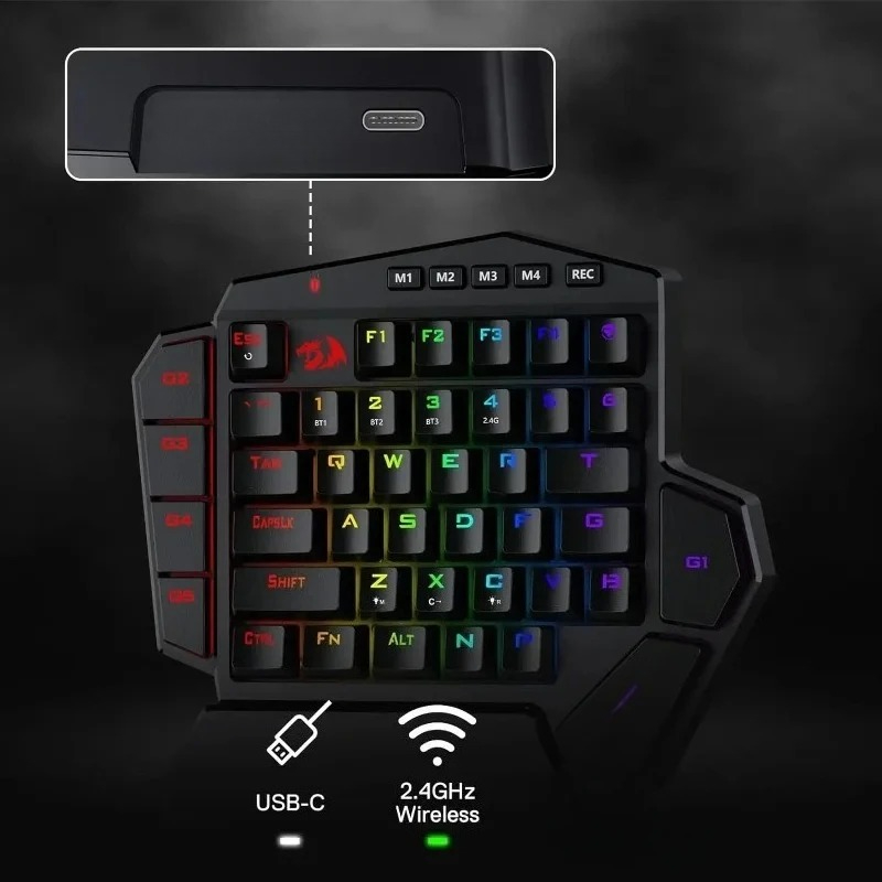 ใหม่เรดราคอง คิว 585 โปรคีย์บอ - Gaming Keyboard Half บทวิจารณ์และราคา
