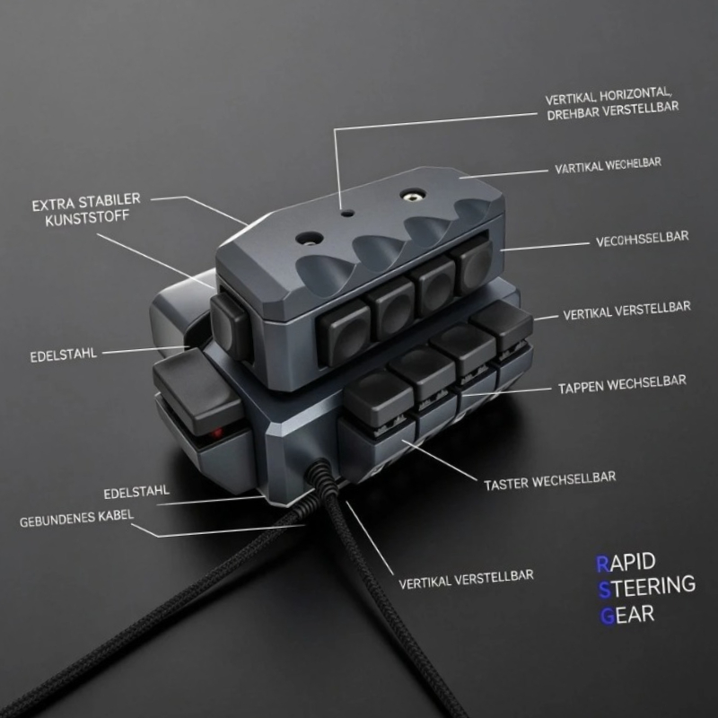 คีย์บอร์ดเกมแบบจอยสติ๊กด้วยมือ - Gaming Keyboard 1 Hand บทวิจารณ์และราคา