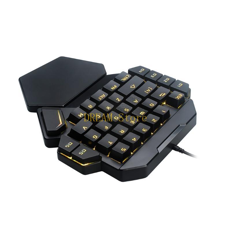 มือเดียว RGB Luminous Backlit  - Gaming Keyboard 1 Hand บทวิจารณ์และราคา