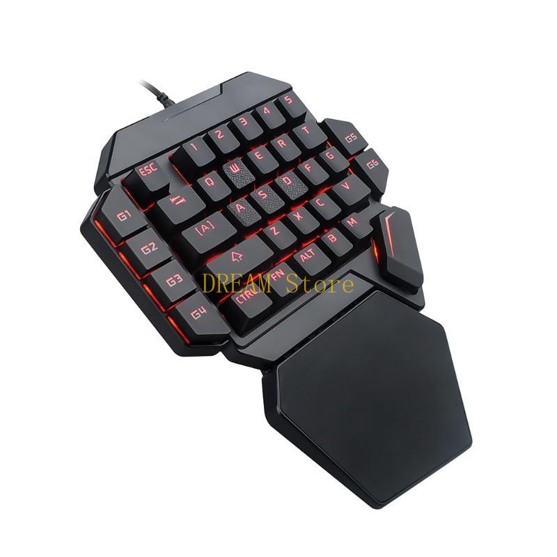 มือเดียว RGB Luminous Backlit  - Gaming Keyboard 1 Hand บทวิจารณ์และราคา