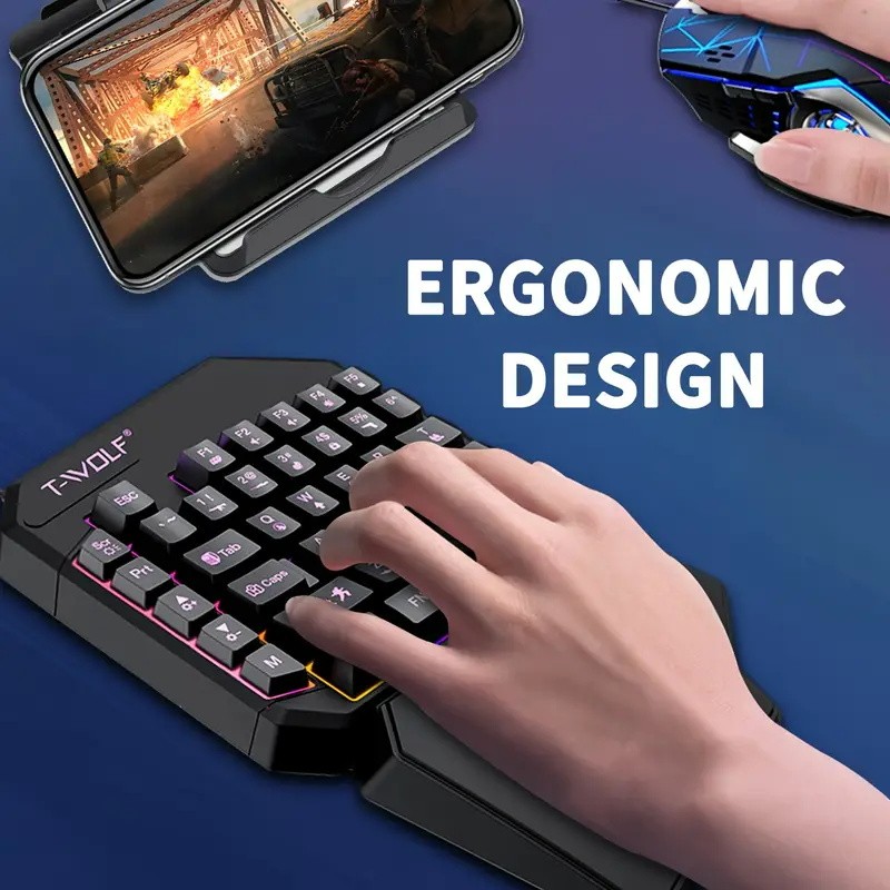 FocusOnPC TF900 ชุดแปลงสัญญาณเ - Gaming Keyboard 1 Hand บทวิจารณ์และราคา