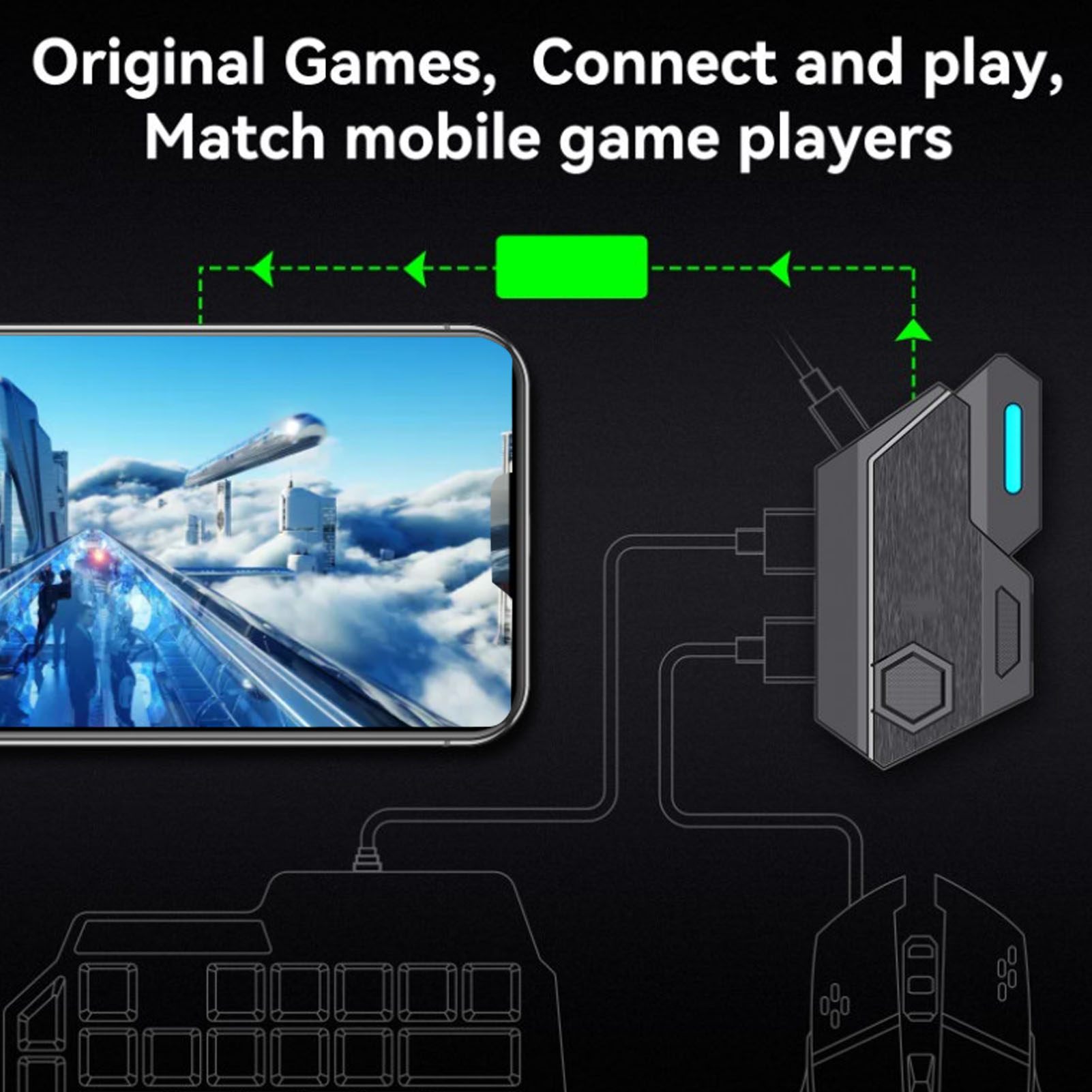 ชุดคอมโบเกมมือถือ เชื่อมต่อบลู - Gaming Keyboard And Mouse Mobile บทวิจารณ์และราคา