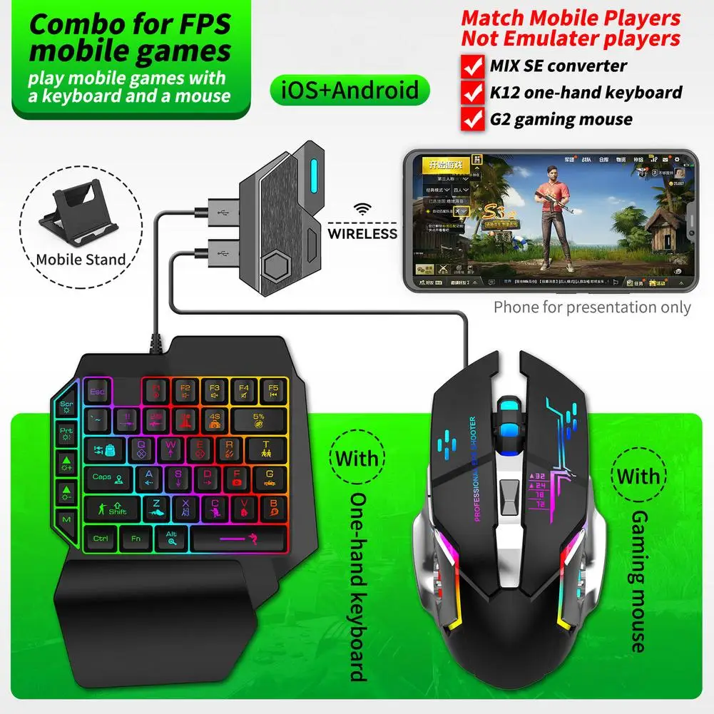 ใหม่ Mobile Game Converter คีย - Keyboard Mouse Bundle Gaming บทวิจารณ์และราคา