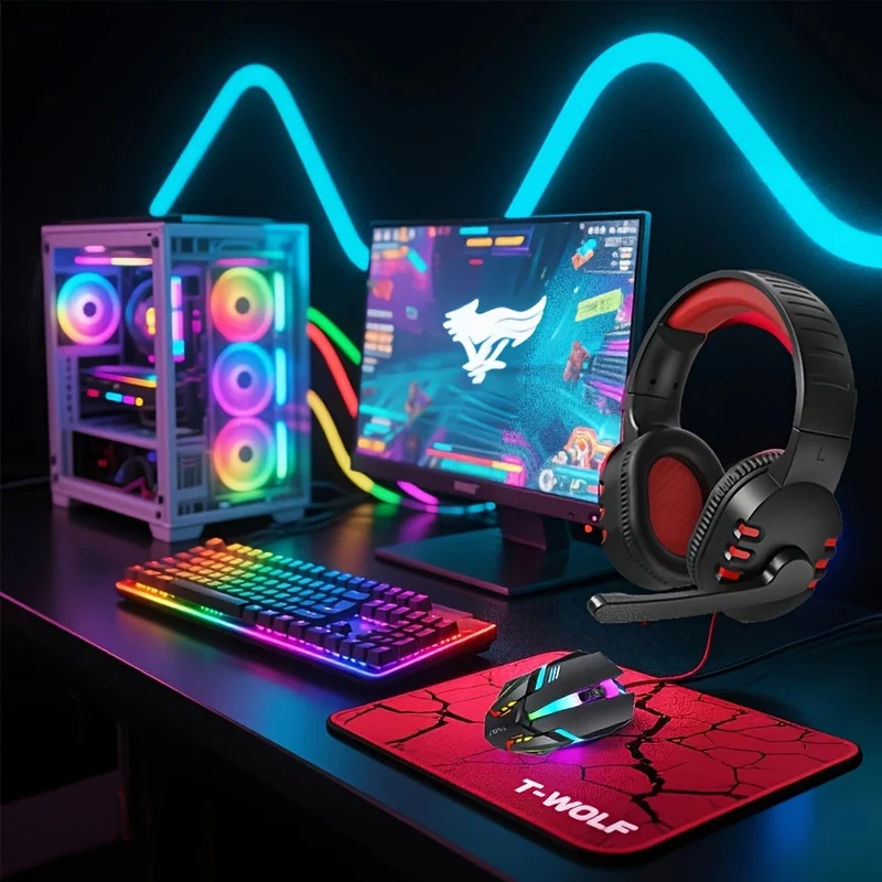 2026 ชุดคีย์บอร์ด เมาส์ แผ่นรอ - Gaming Keyboard Mouse And Headset Combo บทวิจารณ์และราคา