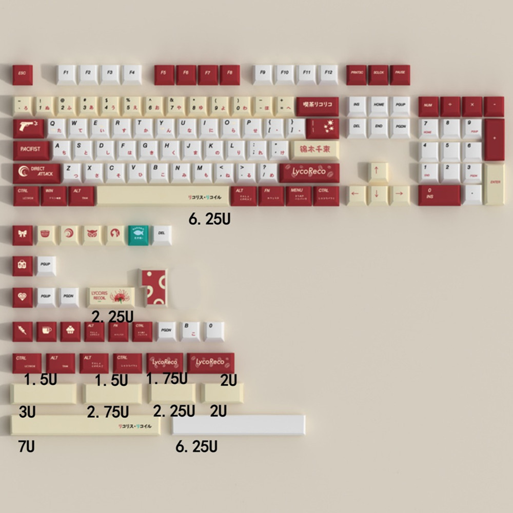 คีย์แคปอะนิเมะ Lycoris Recoil  - Gaming Keyboard Ergonomics บทวิจารณ์และราคา
