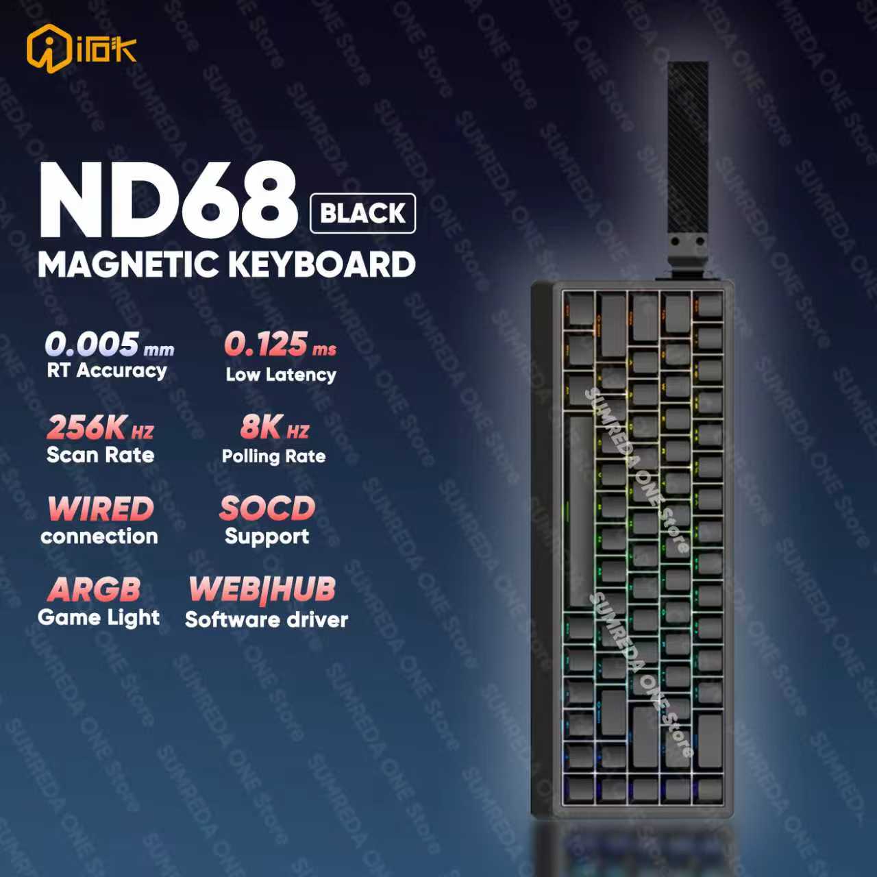 คีย์บอร์ดเกมมิ่งแบบมีสาย IROK  - Gaming Keyboard Hall Effect Switches บทวิจารณ์และราคา