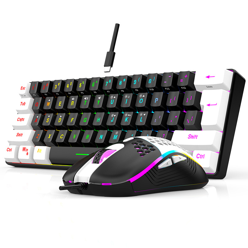 ชุดคีย์บอร์ดและเมาส์ 60% RGB ส - Gaming Keyboard Mouse And Headset Combo บทวิจารณ์และราคา